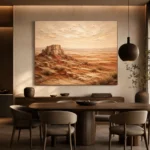Rust & Ivory Desert Landscape Wall Art Canvas Print - Image 4