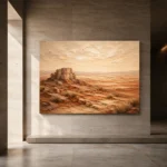Rust & Ivory Desert Landscape Wall Art Canvas Print - Image 5