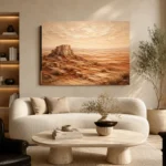 Rust & Ivory Desert Landscape Wall Art Canvas Print - Image 6