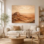 Rust & Ivory Desert Landscape Wall Art Canvas Print - Image 7