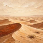 Ivory & Caramel Desert Landscape Wall Art Canvas Print