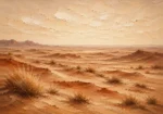Rust & Ivory Desert Landscape Wall Art Canvas Print