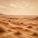 Rust & Ivory Desert Landscape Wall Art Canvas Print