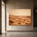 Rust & Ivory Desert Landscape Wall Art Canvas Print - Image 5