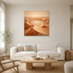 Sand & Ivory Desert Landscape Wall Art Canvas Print styled in a refined neutral interior