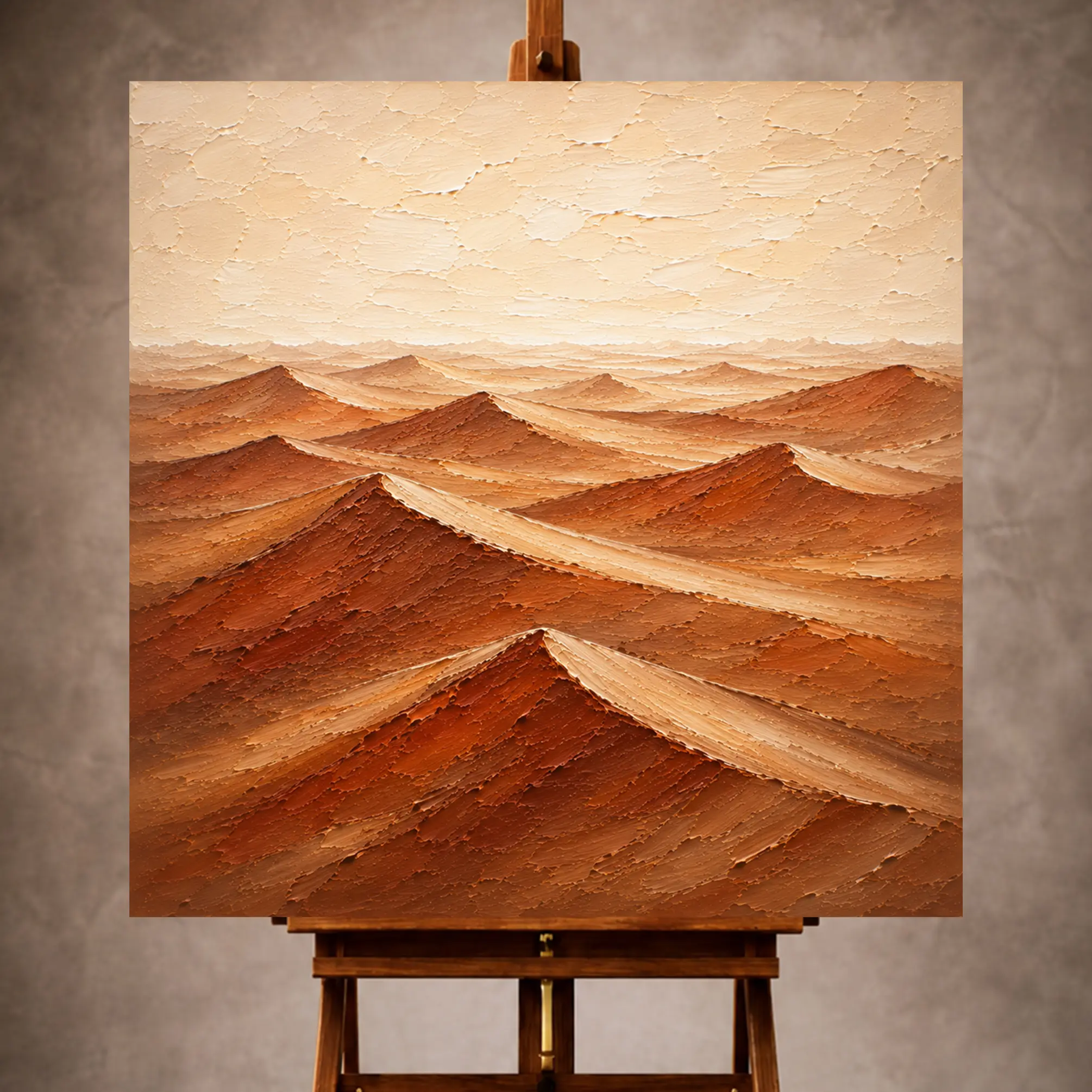 Premium Wall Art Kare Html Edition – LANDSCPE062 Image 1 Rust-Toned Desert Landscape Wall Art print for elegant interiors. No text or watermarks in design.