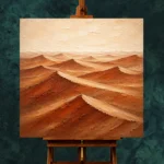 Rust-Toned Desert Landscape Wall Art Canvas Print - Image 2
