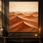 Rust-Toned Desert Landscape Wall Art Canvas Print - Image 4