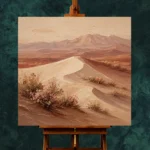 Ivory & Dusty Rose Desert Landscape Wall Art Canvas Print - Image 2