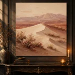 Ivory & Dusty Rose Desert Landscape Wall Art Canvas Print - Image 4