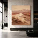 Ivory & Dusty Rose Desert Landscape Wall Art Canvas Print - Image 5