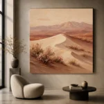 Ivory & Dusty Rose Desert Landscape Wall Art Canvas Print - Image 6