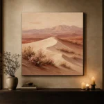 Ivory & Dusty Rose Desert Landscape Wall Art Canvas Print - Image 7