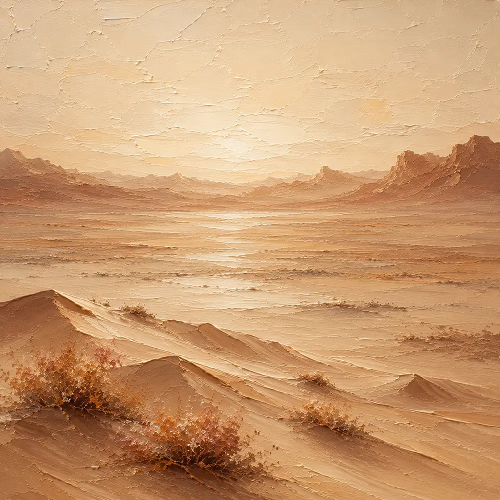 Mirage Glow Desert Landscape Wall Art Canvas Print