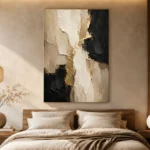 Warm Neutral Abstract Large Living Room Wall Art Canvas Print - Image 6
