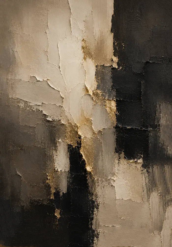 Taupe & Charcoal Abstract Large Living Room Wall Art Canvas Print