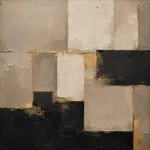 Sand & Black Geometric Large Living Room Wall Art Canvas Print