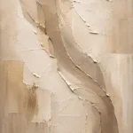 Taupe Veil Neutral Living Room Wall Art Canvas Print