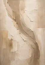 Taupe Veil Neutral Living Room Wall Art Canvas Print
