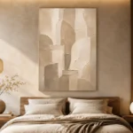 Beige Architectural Neutral Living Room Wall Art Canvas Print - Image 6