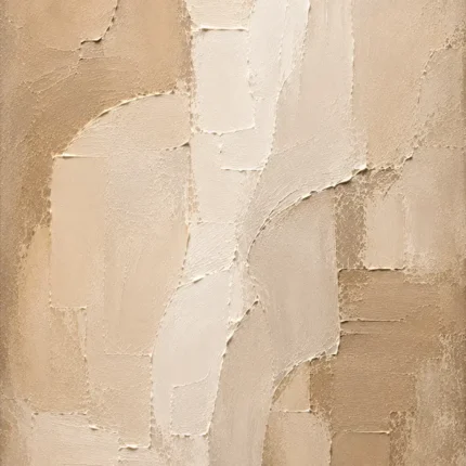 Warm Stone Textured Neutral Living Room Wall Art Canvas Print