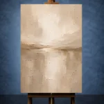Taupe Horizon Neutral Living Room Wall Art Canvas Print - Image 2