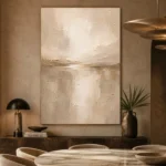 Taupe Horizon Neutral Living Room Wall Art Canvas Print - Image 5