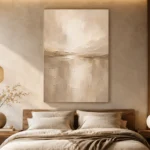 Taupe Horizon Neutral Living Room Wall Art Canvas Print - Image 6