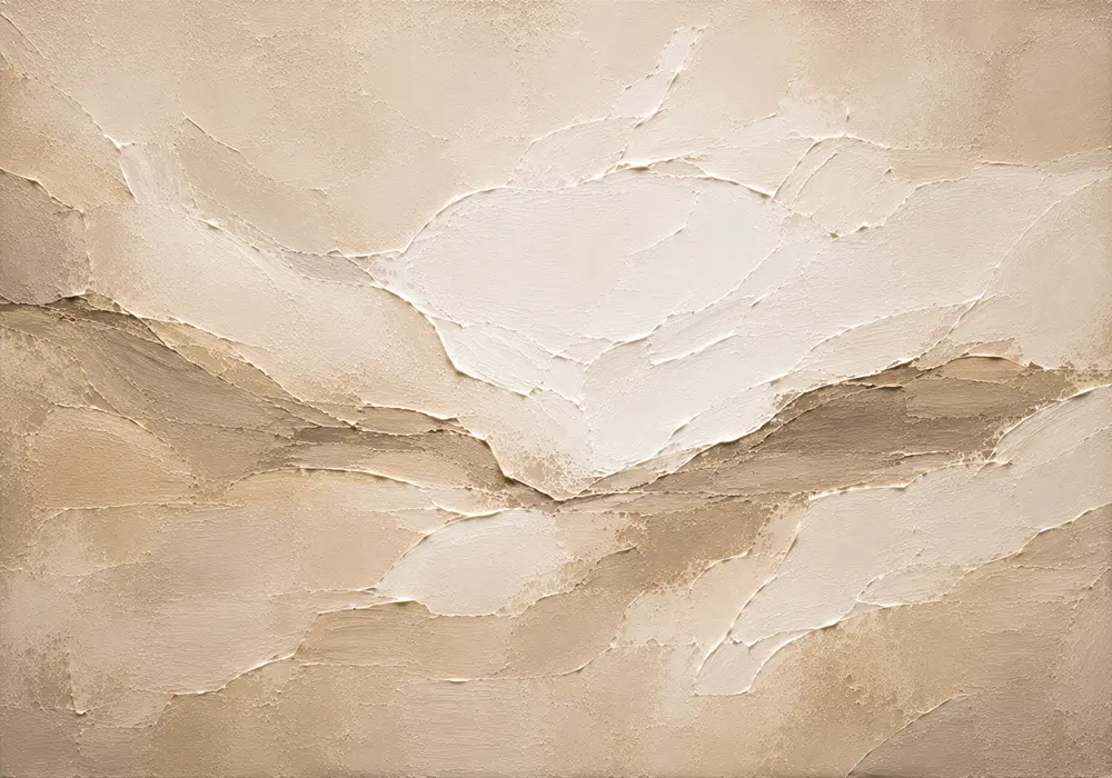 Ivory Drift Neutral Living Room Wall Art Canvas Print