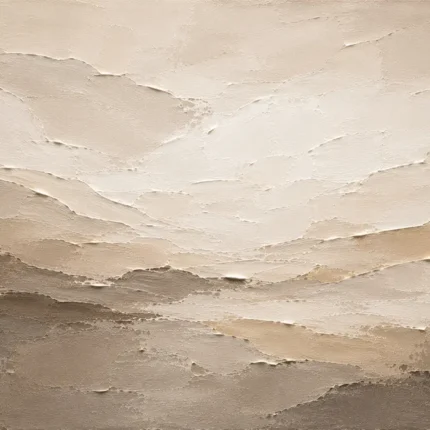 Ivory Plaster Landscape Living Room Wall Art Canvas Print