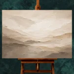 Ivory Plaster Landscape Living Room Wall Art Canvas Print - Image 2