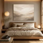 Ivory Plaster Landscape Living Room Wall Art Canvas Print - Image 8