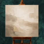 Quiet Luxury Plaster Living Room Wall Art Canvas Print - Image 2