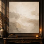 Quiet Luxury Plaster Living Room Wall Art Canvas Print - Image 4