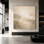Quiet Luxury Plaster Living Room Wall Art Canvas Print - Image 5