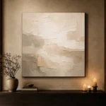 Quiet Luxury Plaster Living Room Wall Art Canvas Print - Image 7