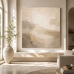Quiet Luxury Plaster Living Room Wall Art Canvas Print - Image 8