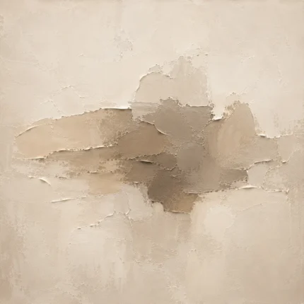 Centered Taupe Form Living Room Wall Art Canvas Print
