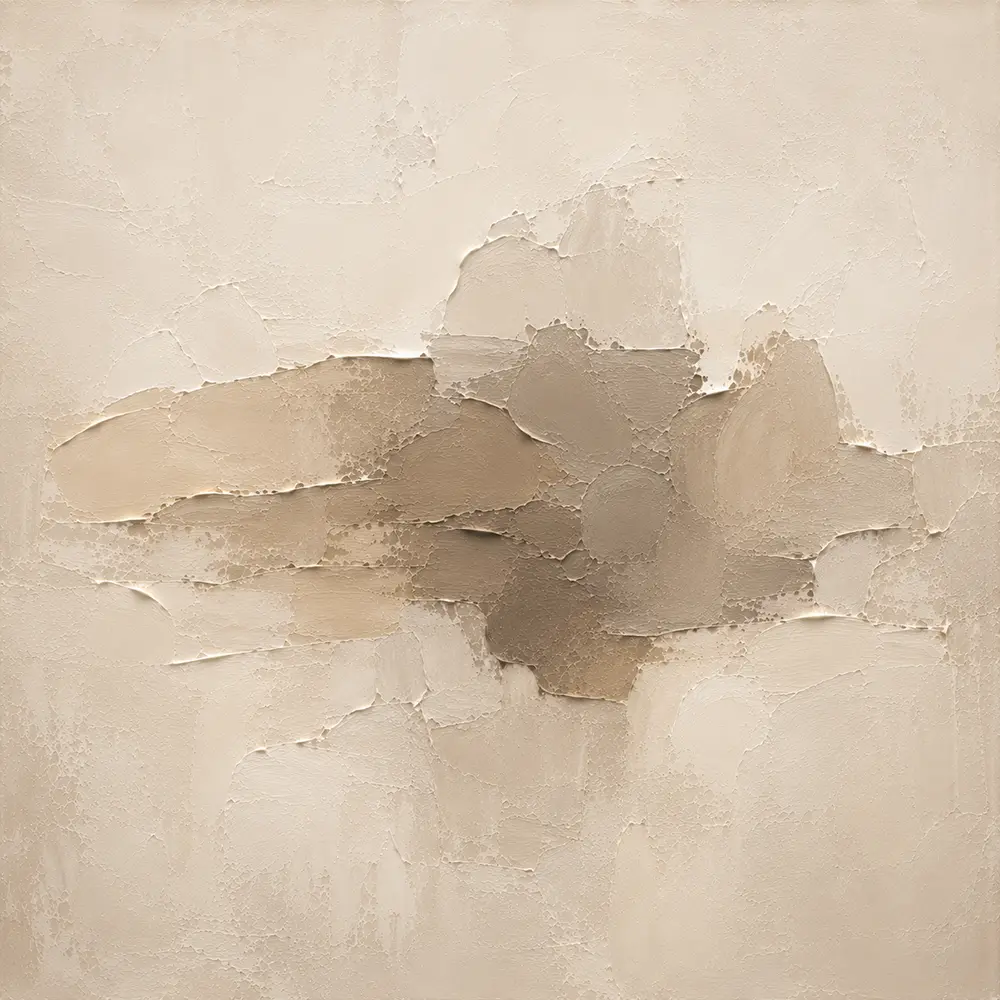 Centered Taupe Form Living Room Wall Art Canvas Print