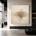 Centered Taupe Form Living Room Wall Art Canvas Print - Image 5