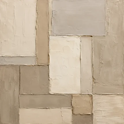 Soft Geometric Living Room Wall Art Canvas Print