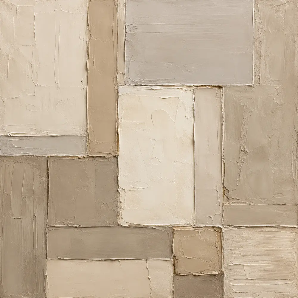 Soft Geometric Living Room Wall Art Canvas Print