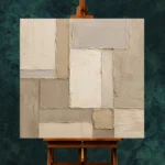 Soft Geometric Living Room Wall Art Canvas Print - Image 2
