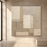 Soft Geometric Living Room Wall Art Canvas Print - Image 3
