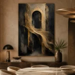 Antique Gold Arch Living Room Wall Art Canvas Print - Image 5