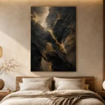 Gilded Mineral Black Living Room Wall Art Canvas Print - Image 6