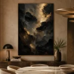 Nocturne Gold Living Room Wall Art Canvas Print - Image 5