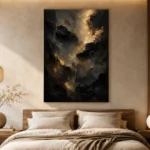 Nocturne Gold Living Room Wall Art Canvas Print - Image 6