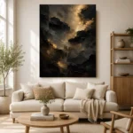 Nocturne Gold Living Room Wall Art Canvas Print - Image 7