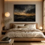 Antique Gold Horizon Living Room Wall Art Canvas Print - Image 8